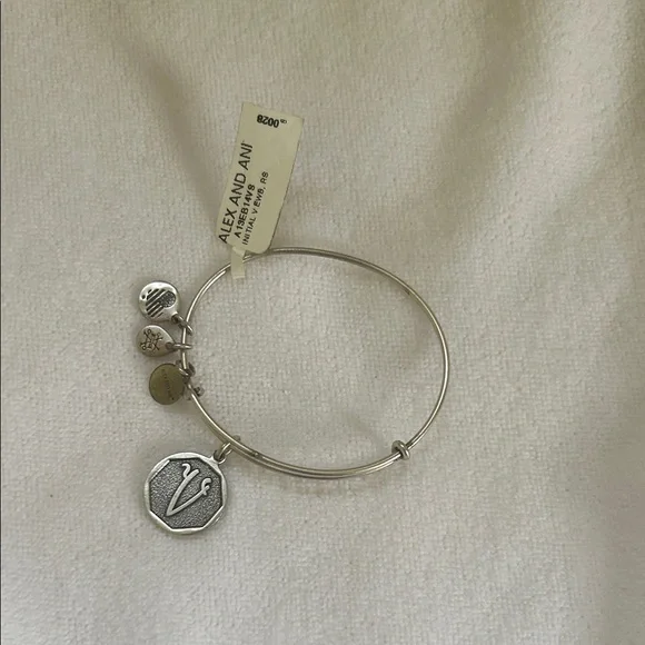 Alex and Ani Silver Aries Zodiac Charm Bangle - Picture 1 of 1